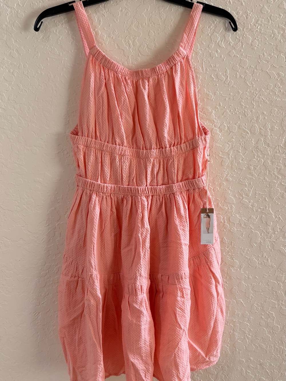 Women’s coral Tiered Mini Dress by Lucca size S